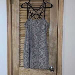Dress - Sage-white and black patterned dress- size medium
